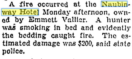 Naubinway Hotel & Cafe (Naubinway Inn) - Nov 1953 Fire (newer photo)
